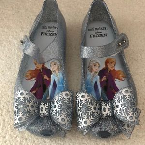 Mini Melissa Ultragirl Frozen Silver Glitter 11 BNIB